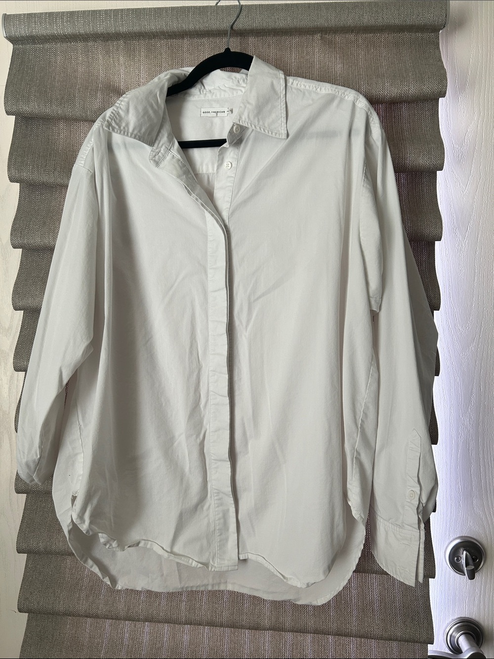 Good American White Button-Down Shirt